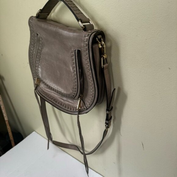 Rebecca Minkoff Vanity Saddle Bag Leather Bag Shoulder Crossbody Handle Western - Picture 8 of 16